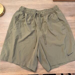 Nike Men's Olive Green Athletic Shorts